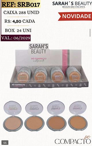 Sarah s beauty pó compacto box 24 pc
