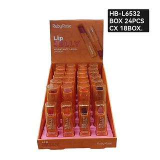 ruby rose lip jelly hidratante labial box 24 pç