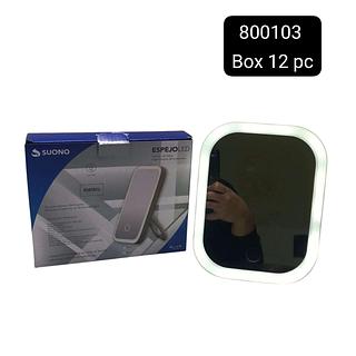 Espelho com led box 12 pç