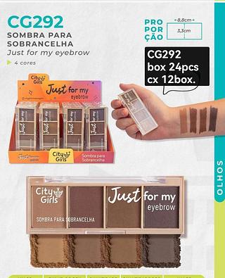 city grils sombra de sobrancelha box 24 pç