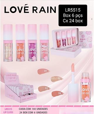 love rain kit lip gloss box6 pç