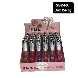 sarahs beauty lip gloss com brilho box 24 pç