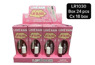 Love Rain Lip Gloss e Lip Pencil box 24 pçs