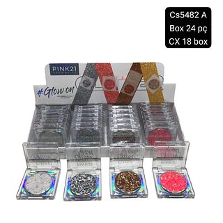 pink 21 glitter box 24 pç