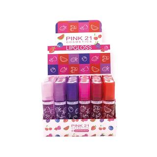 Pink 21 lip gloss box 36 pç