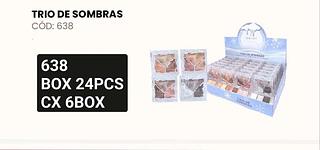 Mia make trio de sombras box 24 pçs