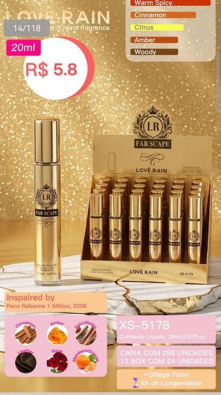 Love rain perfume box 24 pçs