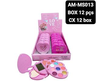 Amor Anjo sombra, blush e glitter box 12 pçs