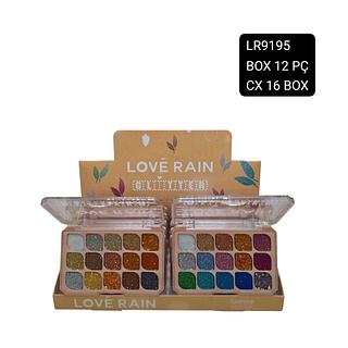 love rain paleta de glitter 12 peças