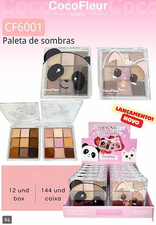 Cocofleur paleta de sombras box 12 pc