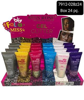 Miss Rose Gel Glitter BOX 24 PÇ