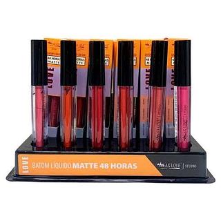 Batom Líquido Matte 48 Horas Max Love box 48 pç