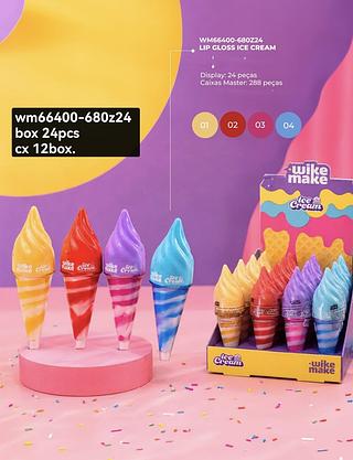 Wike make Lip gloss box 24 pçs