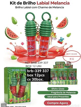 bobbi rara kit 2 gloss box 12 pç
