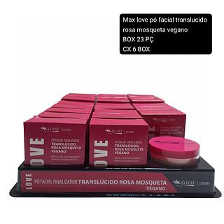 Max Love Pó rosa mosqueta facial finalizandor translucido