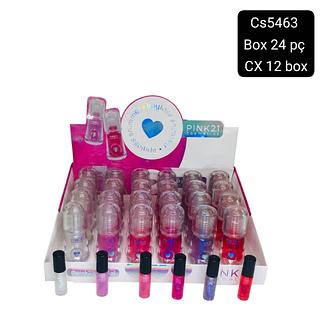 Pink 21 lip gloss box 24 pç