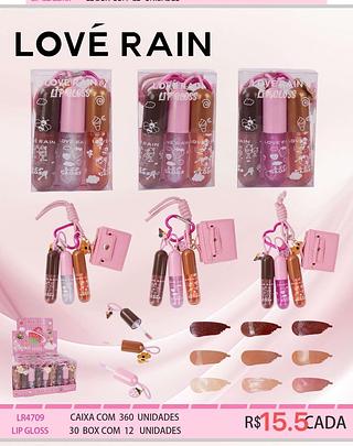 love rain kit lip gloss box 12 pç