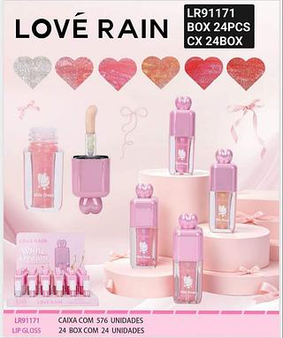 Love rain Lip gloss box 24 pçs