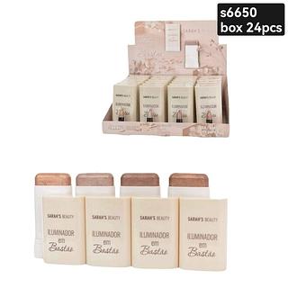 sarahs beauty iluminador em bastao box 24 pç
