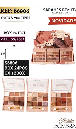Sarahs beauty paleta de sombras box 24 pçs