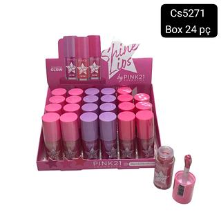 pink21 lip gloss box 24 pç