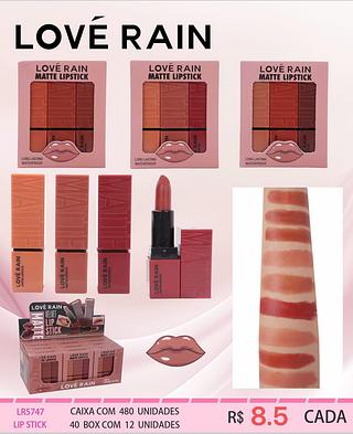 Love rain trio de batom box 12 pc