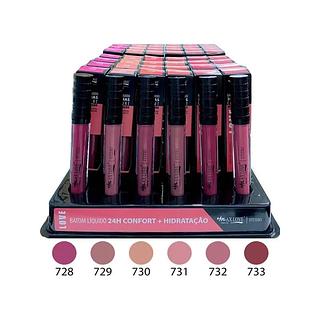 Batom Líquido 24 Horas Confort Hidratação 728 A 733 Max Love
