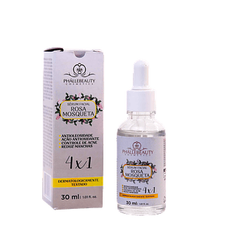 Phallebeauty Sérum Facial Rosa Mosqueta 4 em 1 box/12pç