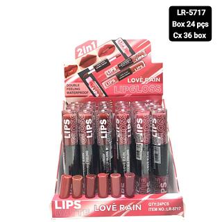 Love rain lip gloss duo box 24 pç