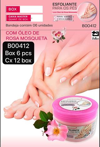 Ludurana Esfoliante Para os Pes Rosa Mosqueta box 6 pçs