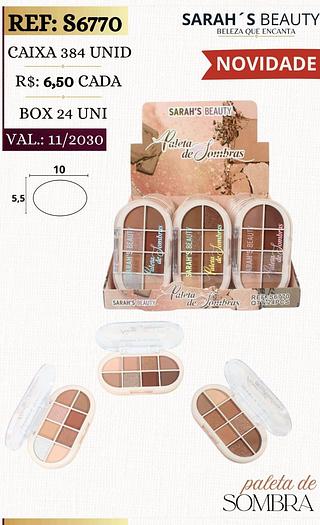 sarash beauty paleta de sombra box 24 pç