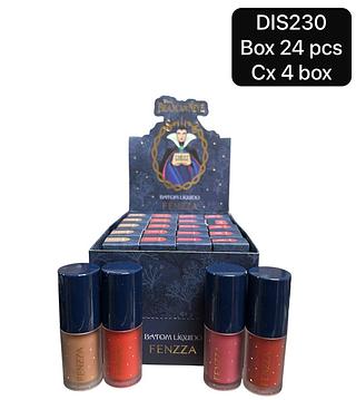 Batom líquido Rainha Má Fenzza BOX 24 PÇ