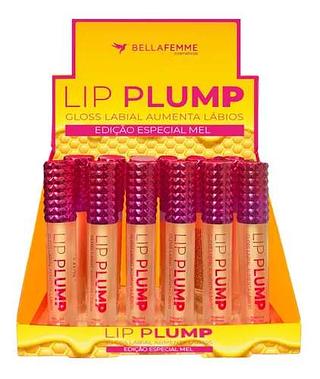 lip Gloss Plump Mel Brilho Labial Aplicador Bella Femme |