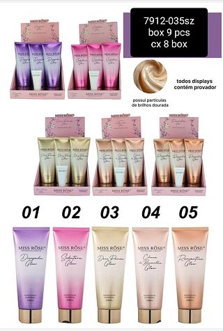 hidratante miss rose box 9 pç