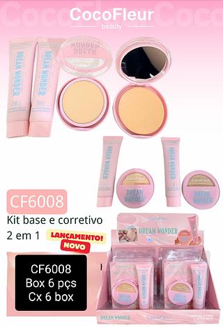 cocofleur kit base e corretivo box 6 pç