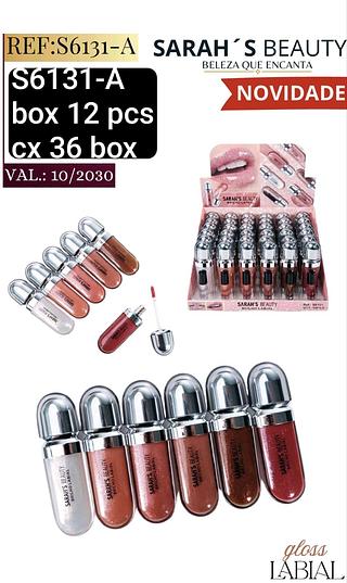 sarash beauty lip gloss box 24 pç