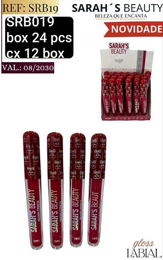 sarash beauty gloss labial box 24 pç