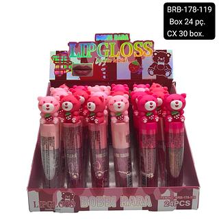 Bobbi rara lip glos urso box 24 pç