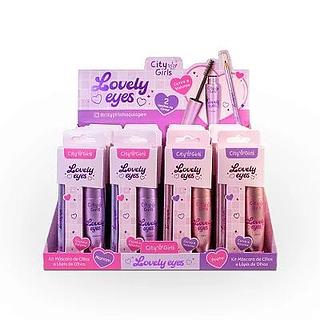 city girls kit mascarde de cilios e lapis de olho box 24 pç
