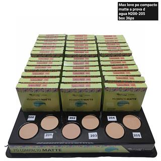 Max Love Pó Compacto a Prova d agua n200-205 BOX 30PÇS