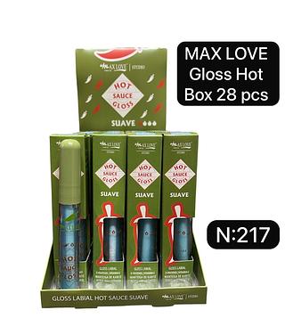 Max Love Gloss Hot Sauce Suave box 28 pçs