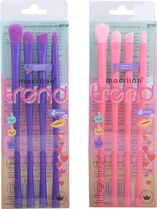 Kit Pincel Para Área dos Olhos Macrilan Trend - Mt08
