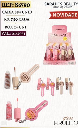 sarash beauty lip gloss box 24 pç