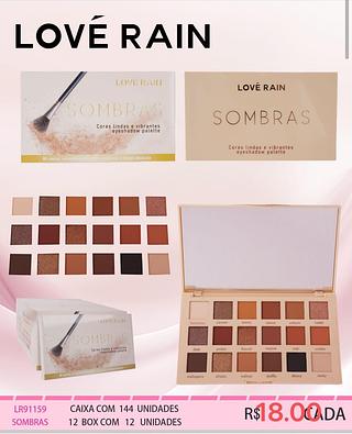 Love rain paleta de sombras box 12 pc
