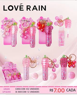 Love rain Lip gloss box 12 pçs