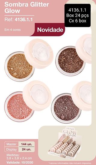 VIVAI SOMBRA GLOW GLITER BOX 24 PÇ