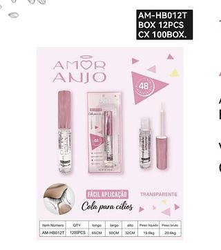 AMOR E ANJO COLA DE CILIOS BOX 12 PÇ