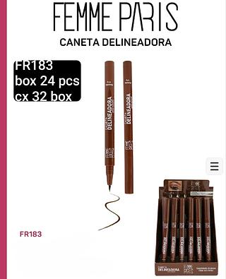 FEMME PARIS CANETA DELINEADORA MARROM BIOX 24 PÇ