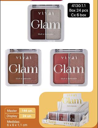 Vivai Duo Glass Blush e Iluminador box 24 pçs