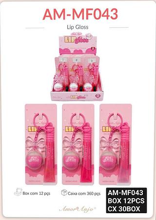 amor e anjo lip gloss box 12 pç